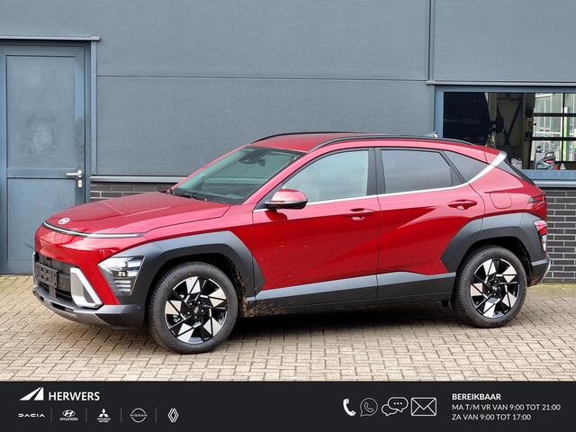 Hyundai Kona 1.6 GDI HEV Premium / Lederen bekleding / Stoel verwarming en ventilatie / 360 Graden Camera / 18 " lm / Led Koplampen /