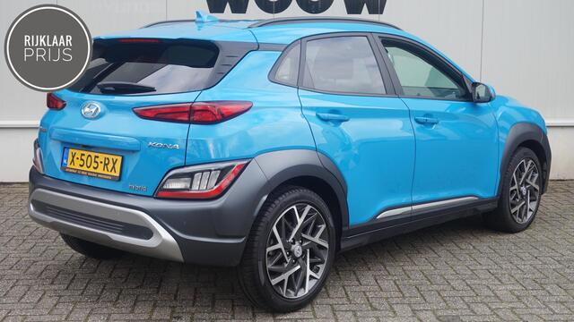 Hyundai Kona 1.6 HYBRID Premium Automaat Schuif-Kanteldak Stoelverstelling | Leder | HUD | Navigatie 10.25 inch