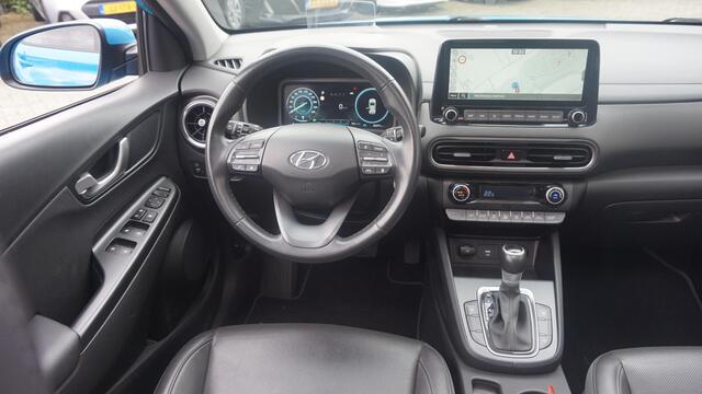 Hyundai Kona 1.6 HYBRID Premium Automaat Schuif-Kanteldak Stoelverstelling | Leder | HUD | Navigatie 10.25 inch