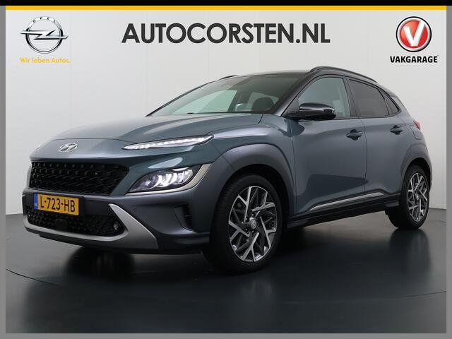 Hyundai Kona 1.6GDI HEV Hybride Premium Adap.Cruise Leder+Verwarming+Ventilatie Head-Up Display Camera Apple Carplay Android Auto Navi Ecc Pdc Keyless Blind-Spot Lane Assist Achterbank+Stuur verwarming Krell®-Audio Isofix DAB Lmv 18" Dealeronderhouden 1e Eigenaar Orig