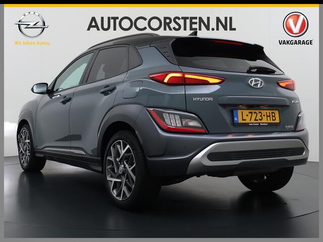 Hyundai Kona 1.6GDI HEV Hybride Premium Adap.Cruise Leder+Verwarming+Ventilatie Head-Up Display Camera Apple Carplay Android Auto Navi Ecc Pdc Keyless Blind-Spot Lane Assist Achterbank+Stuur verwarming Krell®-Audio Isofix DAB Lmv 18" Dealeronderhouden 1e Eigenaar Orig