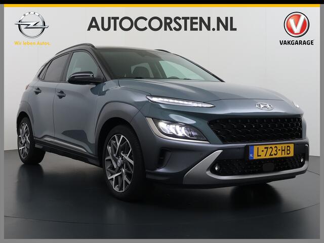 Hyundai Kona 1.6GDI HEV Hybride Premium Adap.Cruise Leder+Verwarming+Ventilatie Head-Up Display Camera Apple Carplay Android Auto Navi Ecc Pdc Keyless Blind-Spot Lane Assist Achterbank+Stuur verwarming Krell®-Audio Isofix DAB Lmv 18" Dealeronderhouden 1e Eigenaar Orig