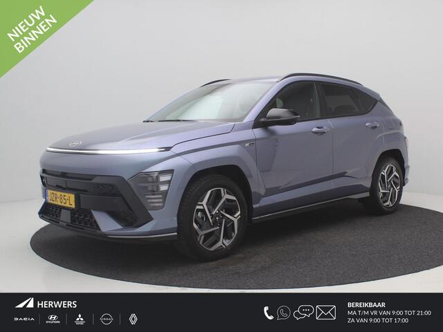 Hyundai Kona 1.6 GDI HEV N Line / N-Line interieur & Exterieur / Leer-Alcantara / Adaptieve Cruise Control / 18" LMV / Stoelverwarming & koeling voor / Full Option /