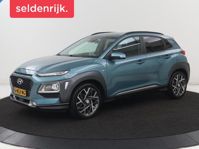 Hyundai Kona 1.6 GDI HEV Premium | 1e eigenaar | Stoelventilatie | Leder | Adaptive cruise | Head-Up | Trekhaak | Achterbankverwarming | Carplay | Navigatie | Keyless | Krell Audio | Side Assist | Stoelverwarming