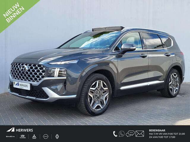 Hyundai SANTA FE 1.6 T-GDI PHEV Premium Sky Automaat / Dealer onderhouden / Afn. trekhaak 1.350 kg / Panoramadak / Navigatie / Lederen bekleding / Stuur-, voor- en achterstoelen verwarmd / 19" / Premium Audio / Apple Carplay / Android Auto
