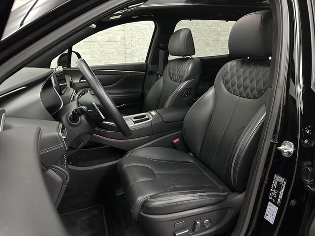 Hyundai SANTA FE 1.6 T-GDI PHEV Premium Plus Sky | Panorama | 360 Camera | ACC | 100% SOH | Krell-Sound | Head-Up | Stoelventilatie | Leder | Memory | Keyless-Entry | Stoelverwarming V+A | Stuurwielverwarming | Alcantara Hemel | Dodehoek | Lane Assist | Full-LED | 19 inch