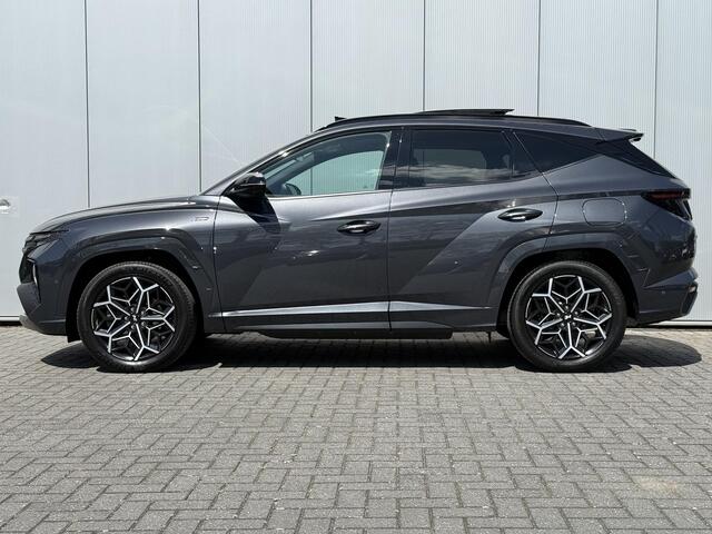 Hyundai TUCSON 1.6 T-GDI PHEV 265pk N Line Sky 4WD / Rondomzicht camera / Apple Carplay Android Auto / Adaptief cruise control / Trekgewicht 1350 Kg / Stuur- en Stoelverwarming / Elektrisch bedienbare stoelen - achterklep /