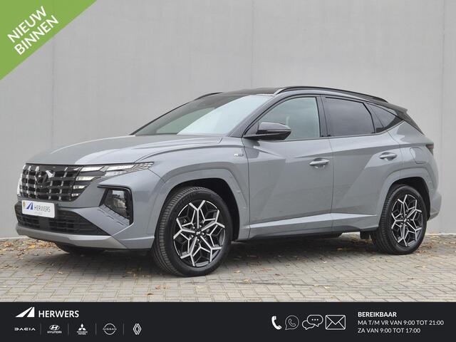 Hyundai TUCSON 1.6 T-GDI PHEV Plug-in N Line 4WD Automaat / Apple Carplay Android Auto / Stuur-, Stoel en Achterbankverwarming / Rondomzicht camera / Adaptief CC / Stoelventilatie / Elektrische achterklep / Trekgewicht 1.350kg /