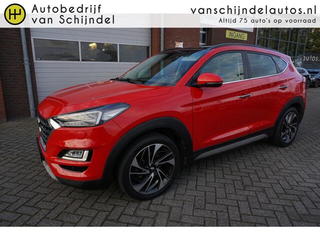 Hyundai TUCSON 1.6 T-GDI 177PK AUTOMAAT PREMIUM LUXE! DEALER ONDERHOUDEN! PANORAMADAK STOELKOELING+VERWARMING LEDER ELECTR.STOELEN 19INCH LMV ADAPTIEVE CRUISE CLIMA CRUISE FULL LED ELECTR.KLEP ENZ...