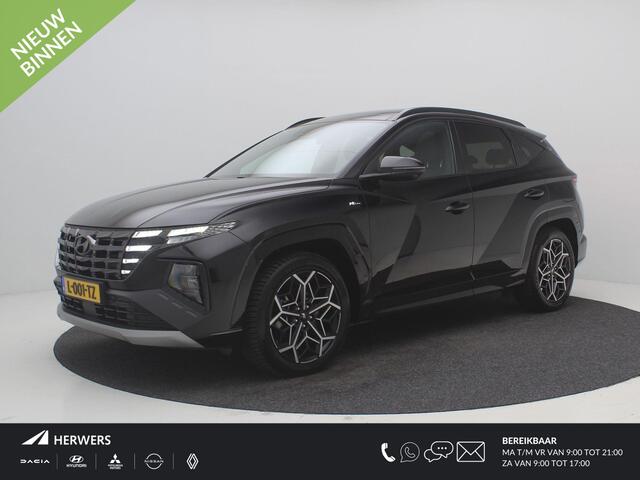 Hyundai TUCSON 1.6 T-GDI PHEV N Line Sky 4WD / Trekhaak / All Seasonbanden / Stoelverwarming & Stoelkoeling voor / Blindspot camera / SoH 100% / GROOT Glazen schuif-kanteldak / Parkeersensoren voor & achter / Historie aanwezig /
