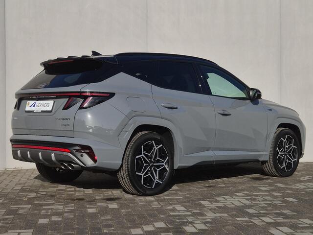 Hyundai TUCSON 1.6 T-GDI PHEV N Line 4WD Automaat / Accu SOH 100% / Dealer onderhouden / Fabrieksgarantie tot 01-2027 / Trekhaak afneembaar / EAER bereik 62 km bereik stad 74 km / Trekgewicht 1350 kg / Elektrische achterklep / Stuur- Stoel & Achterbankverwarming / Rondo