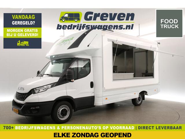 Iveco DAILY 35S14 2.3 410 VERWACHT | Foodtruck | Patatwagen | Verkoopwagen | Patatkraam | Eventtruck | Frietwagen | Snackwagen | Zijdeur | Airco Treeplank