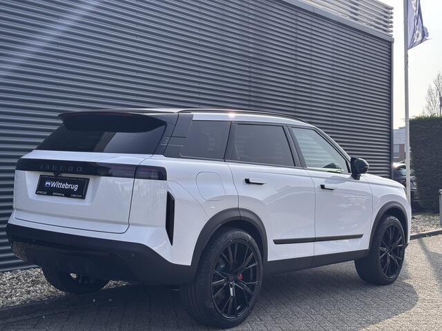 Jaecoo 7 1.5 GDI SHS-P Exclusive Black Pack en 21 Inch velgen met 1500 KG trekgewicht, 1200 KM RANGE Navigatie, Elektrische achterklep, Luxe lederen bekleding en 7 jaar garantie