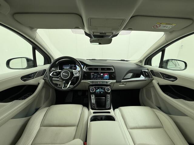 Jaguar i-Pace EV400 S AWD 90kWh Leder+Memory Panoramadak Camera Meridian®-Audio Stoelverwarming Navi Ecc Apple Carplay Android Auto Cruise Control Elek.Voorstoelen Voorruitverwarming DAB+ Led Verkeersbord detectie Rijstrooksensor Wifi Origineel Nederlandse Auto
