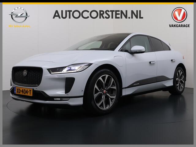 Jaguar i-Pace EV400 pk HSE First Edition 90 kWh AWD Pano-Dak Elektr.+Leer+Memory (Active-Air Suspension-)Luchtvering Matrix-LED Meridian®-Surround Audio 360°Camera Adap.Cruise Apple Carplay Android Auto Lmv 20" DAB Bluetooth Led Stuur-Stoel-Achterbank-Voorruitverwarmin