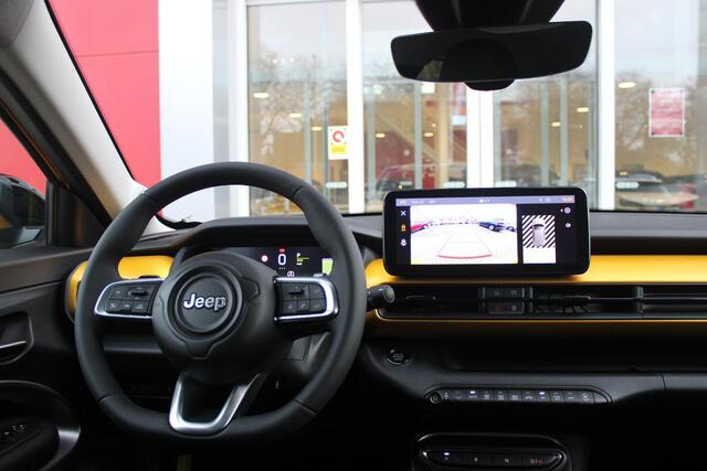 Jeep Avenger 1.2 110PK e-HYbrid SUMMIT | JBL PREMIUM AUDIO SYSTEEM | ACHTERUITRIJ CAMERA | STOEL VERWARMING | SFEERVERLICHTING | FULL LED KOPLAMPEN | 18" LICHTMETALEN VELGEN | DRAADLOZE TELEFOONLADER | DRAADLOZE APPLE CARPLAY/ANDROID AUTO | ADAPTIVE CRUISE CONTROL | P