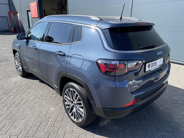 Jeep COMPASS 4xe 190 Plug-in Hybrid Electric Limited (Elektrisch Schuifdak - Elektrische klep - 360gr camera - Stoel-/-stuurverwarming - LED - 19"- Keyless Entry - Adaptieve Cruise Controle)