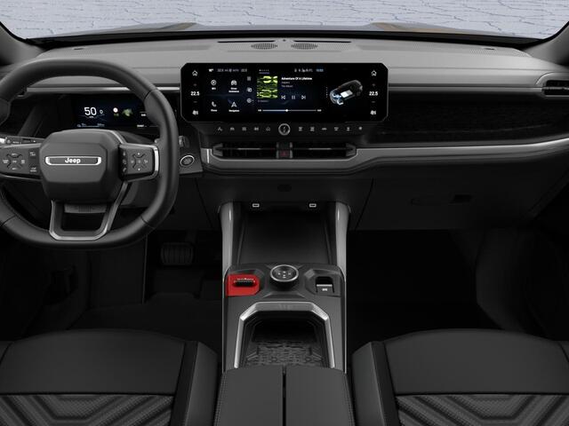 Jeep COMPASS First Edition 74 kWh | Adapt. Cruise | Camera | Carplay | 20" | Elektr. A-Klep | Navi | Winter Pack | Schuif/Kanteldak | Premium Pack | Conv. Pack | Warmtepomp