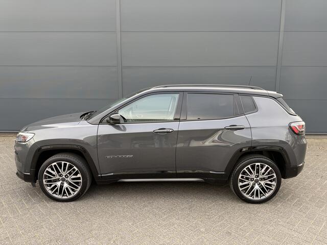 Jeep COMPASS 1.5T e-Hybrid S (Leder incl verwarming/koeling/geheugen - Elektrische Klep - 360gr Camera - 19"- LED - Navigatie - Adaptieve Cruise Controle - Automatische Airco - Stuurwiel verwarming)