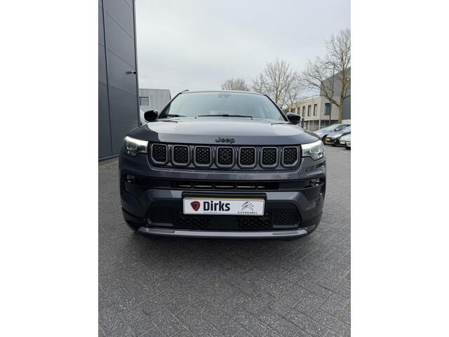 Jeep COMPASS 1.5T e-Hybrid S (Leder incl verwarming/koeling/geheugen - Elektrische Klep - 360gr Camera - 19"- LED - Navigatie - Adaptieve Cruise Controle - Automatische Airco - Stuurwiel verwarming)