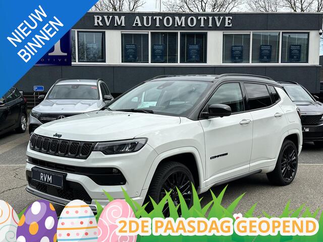 Jeep COMPASS 4xe 240 Plug-in Hybrid Electric S PHEV| VAN: 26.900,- VOOR 24.440,- UW LENTEVOORDEEL: 2.460,-| 26.000KM!!| ALPINE AUDIO| LEDER| ADAPTIVE CRUISE| ELEK. STOEL| DODE HOEK SENSOR| 360 CAMERA| 19 INCH| STOEL + STUURVERWARMING