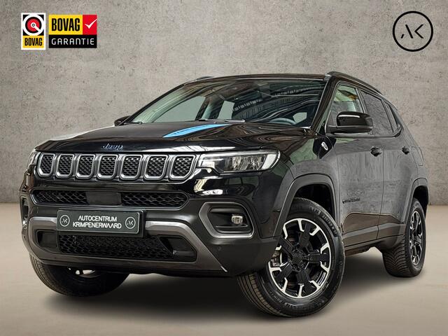 Jeep COMPASS 4xe 240 Plug-in Hybrid Electric Trailhawk 240Pk Automaat (PANORAMADAK, VIRTUAL COCKPIT, APPLE CARPLAY, GROOT NAVI, CAMERA, SPORTSTOELEN, LEDER, ADAPTIVE CRUISE, NIEUWSTAAT)