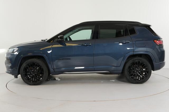 Jeep COMPASS 4xe 240pk S PHEV | Trekhaak | Leer | Stl. verw. | 19" | Camera 360° | Memory | Adaptive | Dodehoek | Inparkeer |