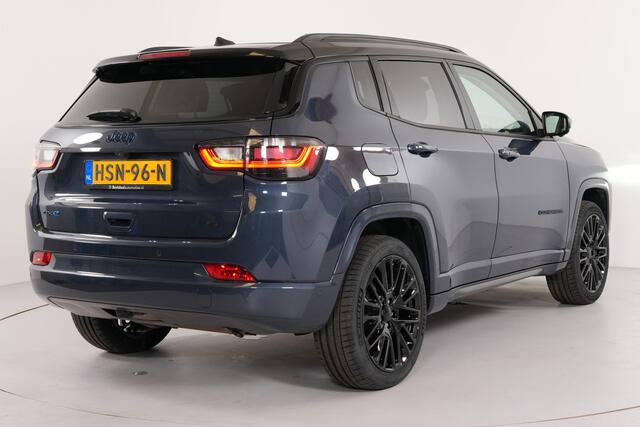 Jeep COMPASS 4xe 240pk S PHEV | Trekhaak | Leer | Stl. verw. | 19" | Camera 360° | Memory | Adaptive | Dodehoek | Inparkeer |