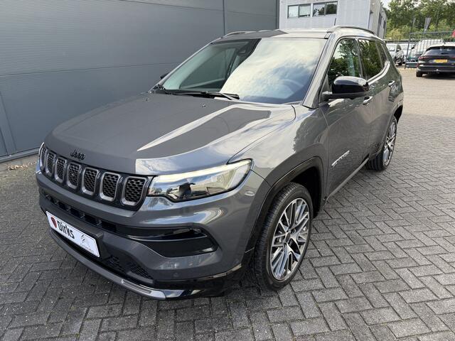 Jeep COMPASS 1.5T e-Hybrid Summit (Leder incl verwarming/koeling/geheugen - Elektrische Klep - Adaptieve Cruise Controle - LED - Keyless Entry - 360gr Camera - Navigatie - Apple Carplay)