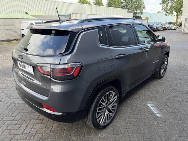 Jeep COMPASS 1.5T e-Hybrid Summit (Leder incl verwarming/koeling/geheugen - Elektrische Klep - Adaptieve Cruise Controle - LED - Keyless Entry - 360gr Camera - Navigatie - Apple Carplay)