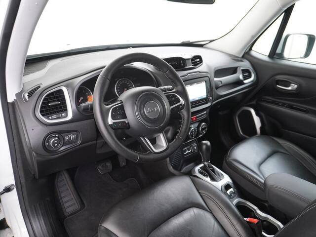 Jeep RENEGADE 1.4T AUT-6 Leer Navi Ecc 17''Lmv Stoel-Stuurverwarming Keyless Cruise Control Bluetooth Pdc Usb Led Mistlampen Lane-departure Isofix Privacy Glas Dakrails MultiAir Latitude Slechts 1361kg licht! / 75 /3mnd belasting