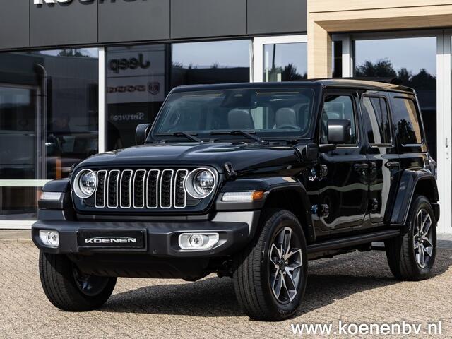 Jeep WRANGLER 4xE Sahara 4wd Auto. 20 LM / SKY ONE SOFTTOP / 2500 KG Trekgewicht