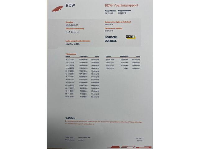 KIA CEE D 120pk GT-Line Clima Cruise Stoelv. Navi