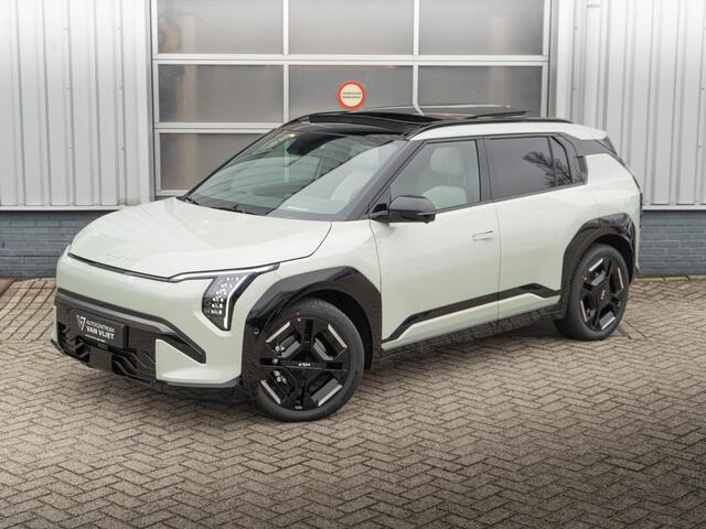 KIA EV3 GT-PlusLine 81.4 kWh Direct beschikbaar l Adventurine Green | 360 camera l l Harman Kardon l Stoel en stuurverwarming l Stoel ventilatie l Schuif kantel dak l