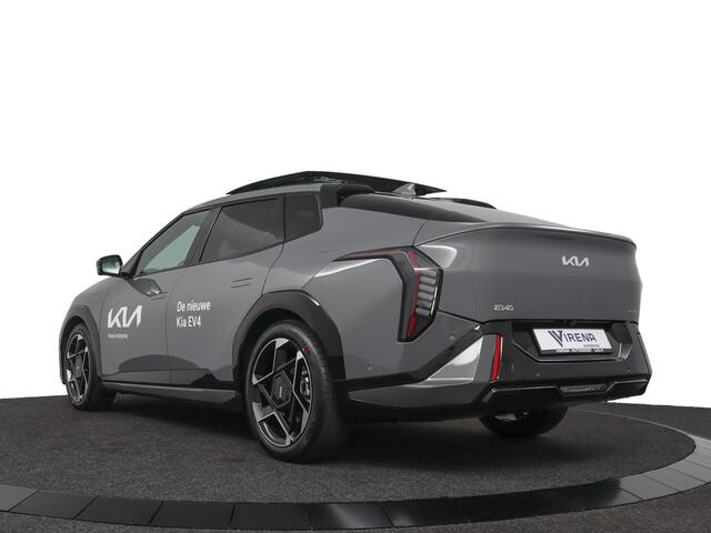 KIA EV4 Fastback GT-PlusLine 81.4 kWh - *DEMO* - Head-up Display - 360 Camera - Stoelverwarming/ventilatie - Glazen Schuif-/kanteldak - Elektrisch verstelbare voorstoelen - Dodehoekcamera - Fabrieksgarantie tot 2032 Direct leverbaar!