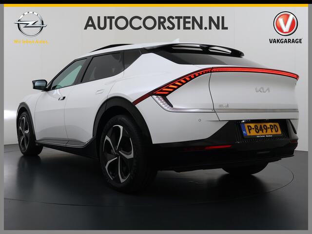 KIA EV6 Plus Advanced 77.4 kWh Leer Schuif-kanteldak Camera Adap.Cruise Warmtepomp V2L Elektr.-Stoel-Massage+Ventilatie+Verwarmd+Memory Apple Carplay Android Auto Navi Ecc Stuur+Stoelverwarming Matrix-LED Meridian-Audio PDC-a+v SOH 100% DAB Elek.Achterklep Lmv 20