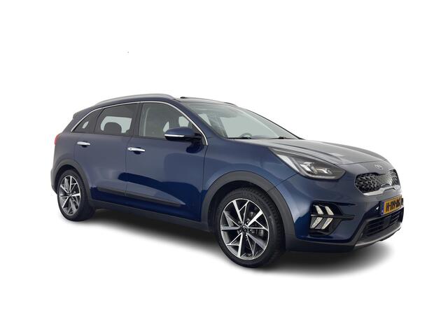KIA Niro 1.6 GDi Hybrid ExecutiveLine (INCL.BTW) Aut. *PANO | LEATHER | FULL-LED | NAVI-FULLMAP | DIGI-COCKPIT | HEATED-COMFORTSEATS | CAMERA | DAB+ | KEYLESS | ECC | SHIFTPADDLES | ADAPTIVE-CRUISE | LANE-ASSIST | TOWBAR | 18"AL