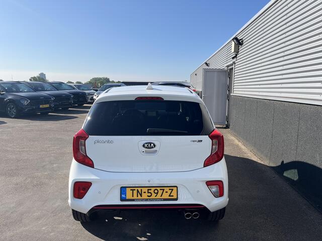 KIA PICANTO 1.0 T-GDI GT-Line 100 PK! Navigatie, Lederen bekleding, 1e eign. Dealeronderhouden, NL-auto, Smart Key, LMV, Parkeersensoren