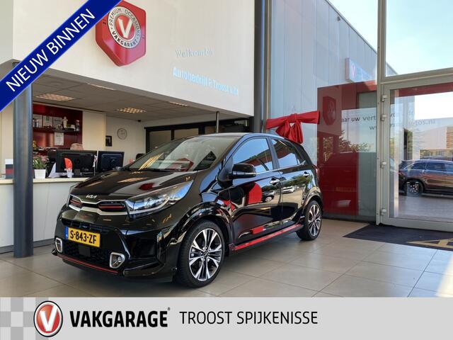 KIA PICANTO 1.0 T-GDi GT-Line 5p,NL Auto,Schuifkanteldak,Leder,Navigatie,Achteruitrijcamera,Spraakbediening,Telefoonlader,Climatecontrol,Cruise Control Adaptief &Stuurhulp,Keyless,Stoel&Stuurverwarming,Rijstrookcorectie,16 Inch Lmv