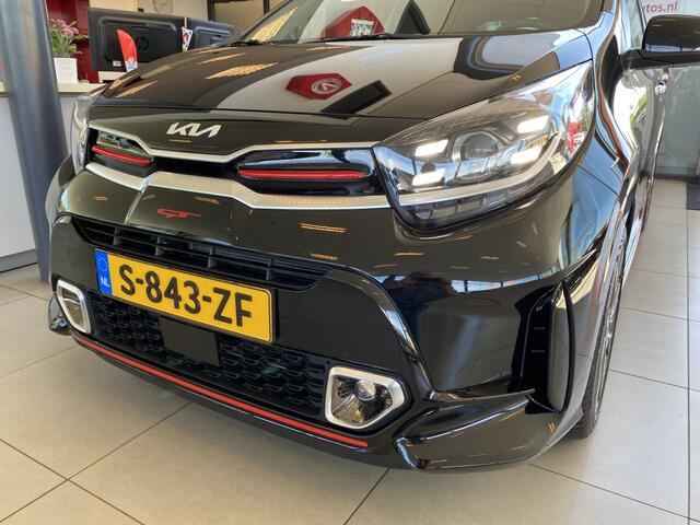 KIA PICANTO 1.0 T-GDi GT-Line 5p,NL Auto,Schuifkanteldak,Leder,Navigatie,Achteruitrijcamera,Spraakbediening,Telefoonlader,Climatecontrol,Cruise Control Adaptief &Stuurhulp,Keyless,Stoel&Stuurverwarming,Rijstrookcorectie,16 Inch Lmv