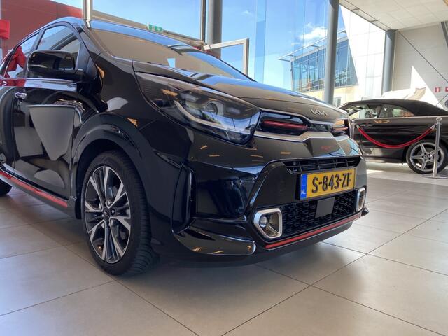 KIA PICANTO 1.0 T-GDi GT-Line 5p,NL Auto,Schuifkanteldak,Leder,Navigatie,Achteruitrijcamera,Spraakbediening,Telefoonlader,Climatecontrol,Cruise Control Adaptief &Stuurhulp,Keyless,Stoel&Stuurverwarming,Rijstrookcorectie,16 Inch Lmv