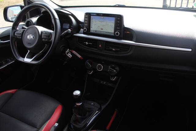 KIA PICANTO 1.0 MPi GT-Line Edition Navigatie/Achteruitrijcamera/Cruise control/Apple carplay/LED koplampen/15'' Lichtmetalen velgen/Elektrisch verstelbare spiegels/Elektrische ramen.