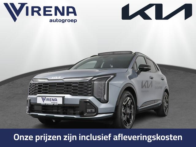KIA SPORTAGE 1.6 T-GDi Hybrid GT-Line - Stoel/stuur verwarming - Schuif/kanteldak - LED verlichting - Head up Display - Keyless entry/start - 18'' lichtmetalen velgen - Fabrieksgarantie tot 09-2032