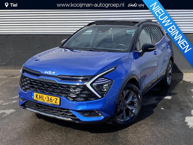 KIA SPORTAGE 1.6 T-GDi Hybrid GT-Line Schuif-/kanteldak, stuur- & stoelverwarming, parkeersensoren, navigatie Apple CarPlay/Android Auto, dodehoekdetectie, auto VOL luxe!