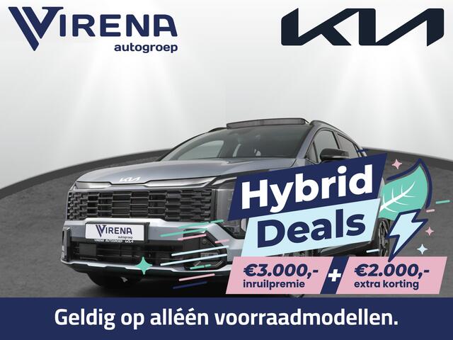 KIA SPORTAGE 1.6 T-GDi Hybrid GT-Line - ¤5.000,- voordeel - Stoel/stuur verwarming - Schuif/kanteldak - LED verlichting - Head up Display - Keyless entry/start - 18'' lichtmetalen velgen - Fabrieksgarantie tot 09-203
