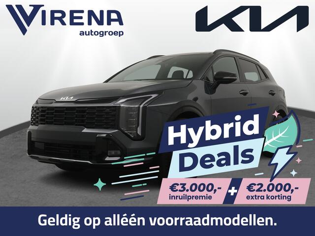 KIA SPORTAGE 1.6 T-GDi Hybrid GT-Line ¤5.000,- voordeel - Stoel/stuur verwarming - Schuif/kanteldak - LED verlichting - Head up Display - Keyless entry/start - 18'' lichtmetalen velgen 7 Jaar of 150.000km Fabrieksgarantie