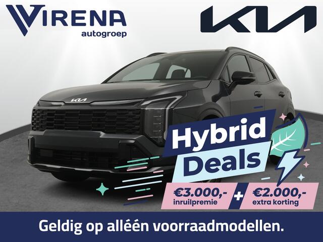 KIA SPORTAGE 1.6 T-GDi Hybrid GT-Line ¤5.000,- voordeel - Stoel/stuur verwarming - Schuif/kanteldak - LED verlichting - Head up Display - Keyless entry/start - 18'' lichtmetalen velgen 7 Jaar of 150.000km Fabrieksgarantie