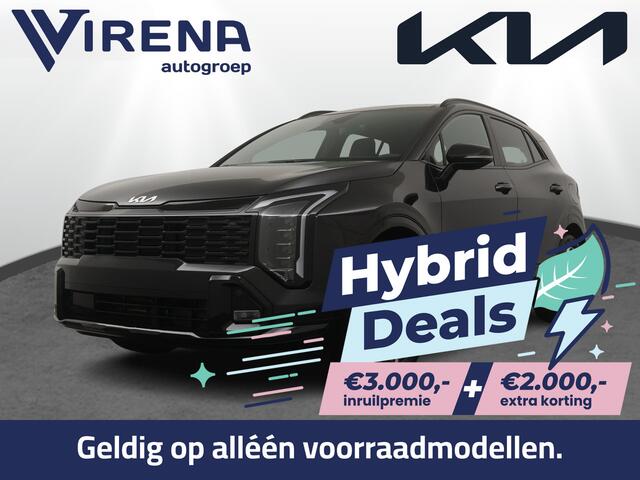 KIA SPORTAGE 1.6 T-GDi Hybrid GT-Line ¤5.000,- voordeel - Stoel/stuur verwarming - Schuif/kanteldak - LED verlichting - Head up Display - Keyless entry/start - 18'' lichtmetalen velgen 7 Jaar of 150.000km