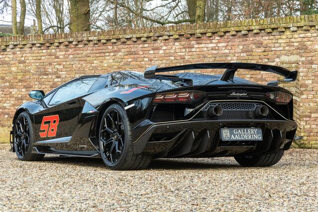 Lamborghini AVENTADOR SVJ Roadster "Ad Personam" Exclusive: from the first owner and delivery mileage, SVJ - also known as "SuperVeloce Jota" (track and performance superiority), Executed in Nero Alecta over Nero Cosmus, "Ad Personam" - Not the standard Aventador SVJ, German