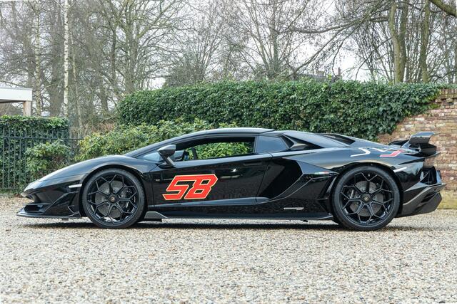 Lamborghini AVENTADOR SVJ Roadster "Ad Personam" Exclusive: from the first owner and delivery mileage, SVJ - also known as "SuperVeloce Jota" (track and performance superiority), Executed in Nero Alecta over Nero Cosmus, "Ad Personam" - Not the standard Aventador SVJ, German
